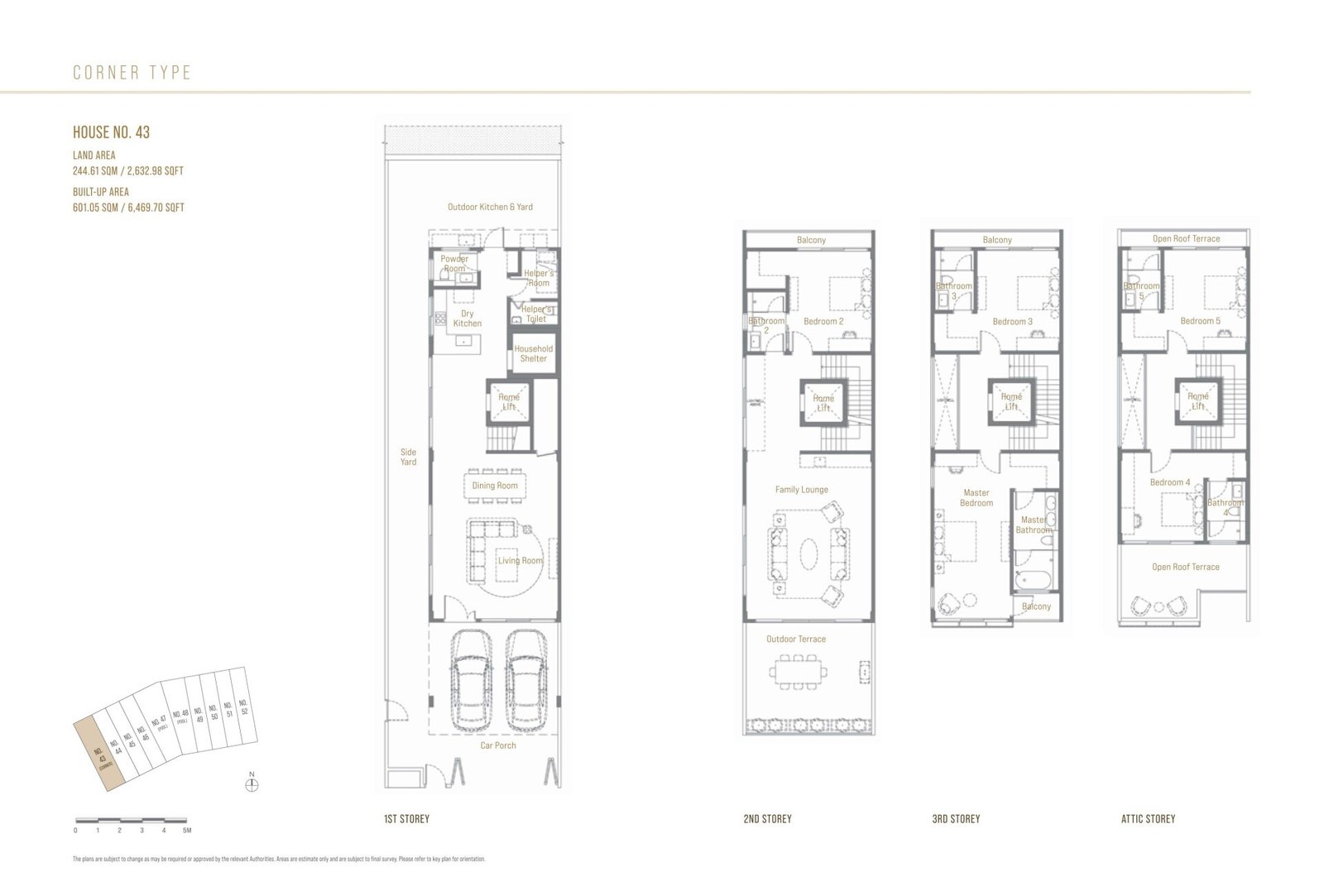 Landed 5 Bedroom Corner Unit Corner Type
